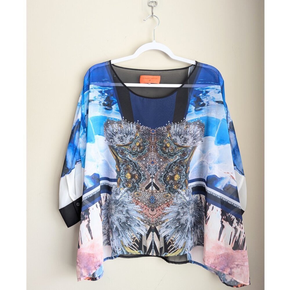 Clover Canyon Boxy back sheer blouse
